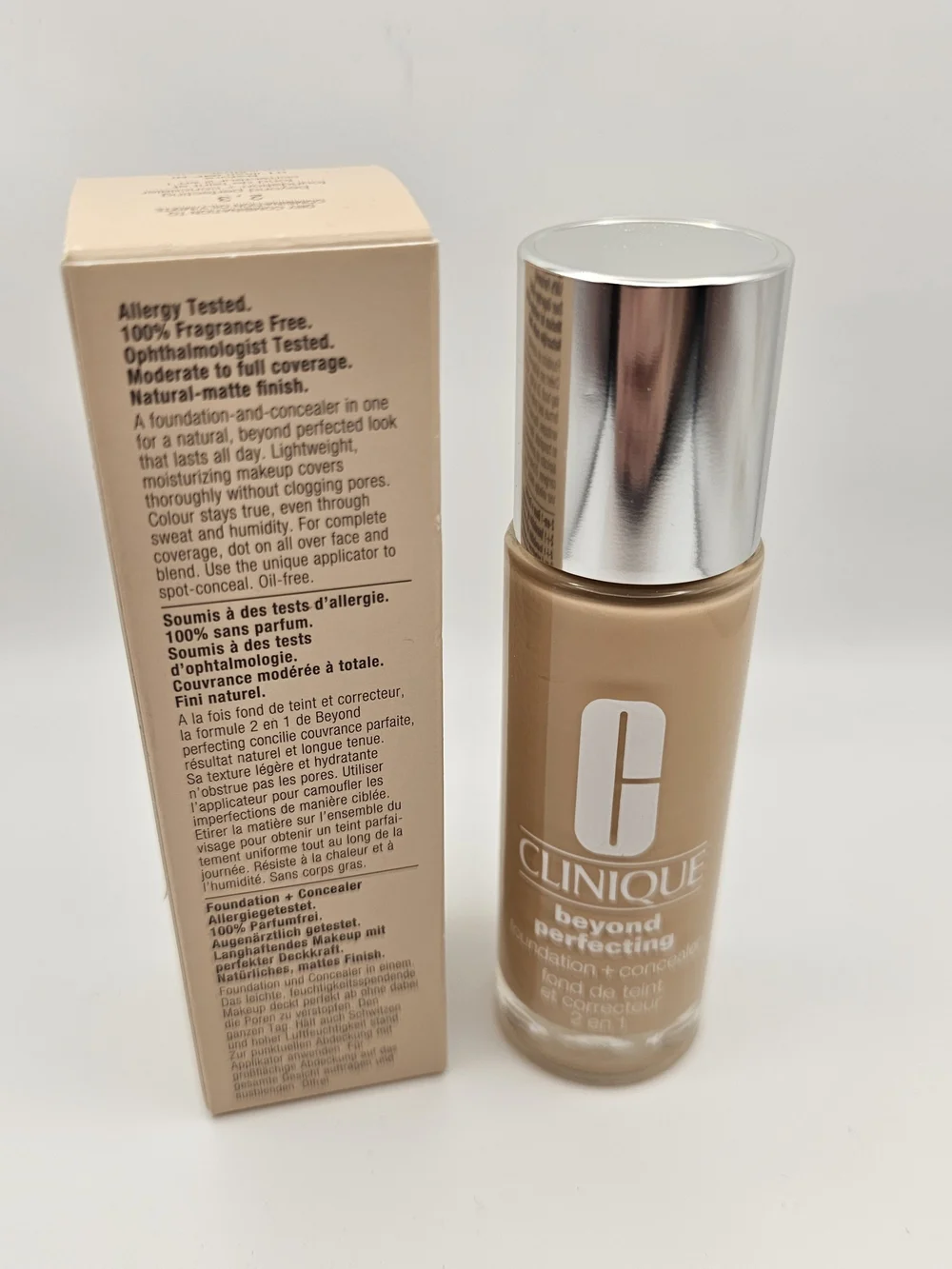 NEW Clinique Beyond Perfecting Foundation + Concealer - LINEN VF CN 08 1 FL oz.
